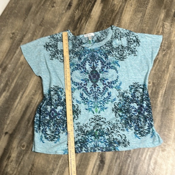 Dressbarn Blue Patterned Women's Top size 2X - Picture 8 of 11